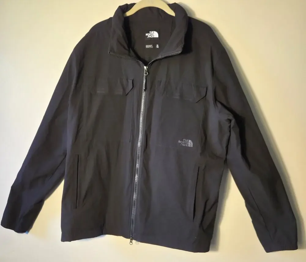 The North Face Men's XL Temescal Travel Jacket Black Packable Stow Pocket Hood